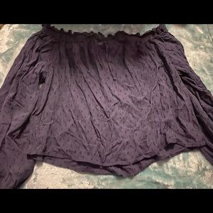 Arizona blouse with a keyhole and balloon sleeves